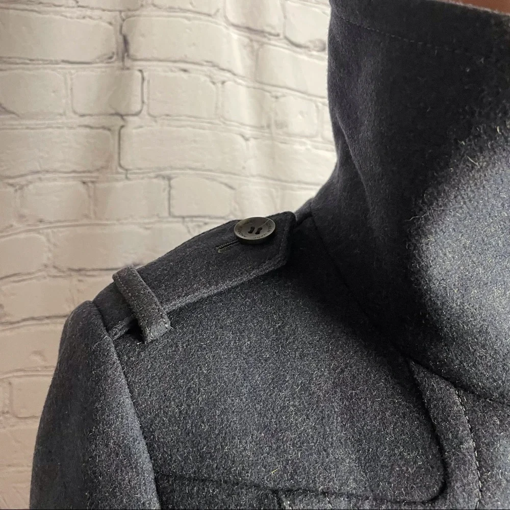 Andrew Marc Wool Coat Jacket Grey Color Knit Cuffs Size 6 - Picture 10 of 15